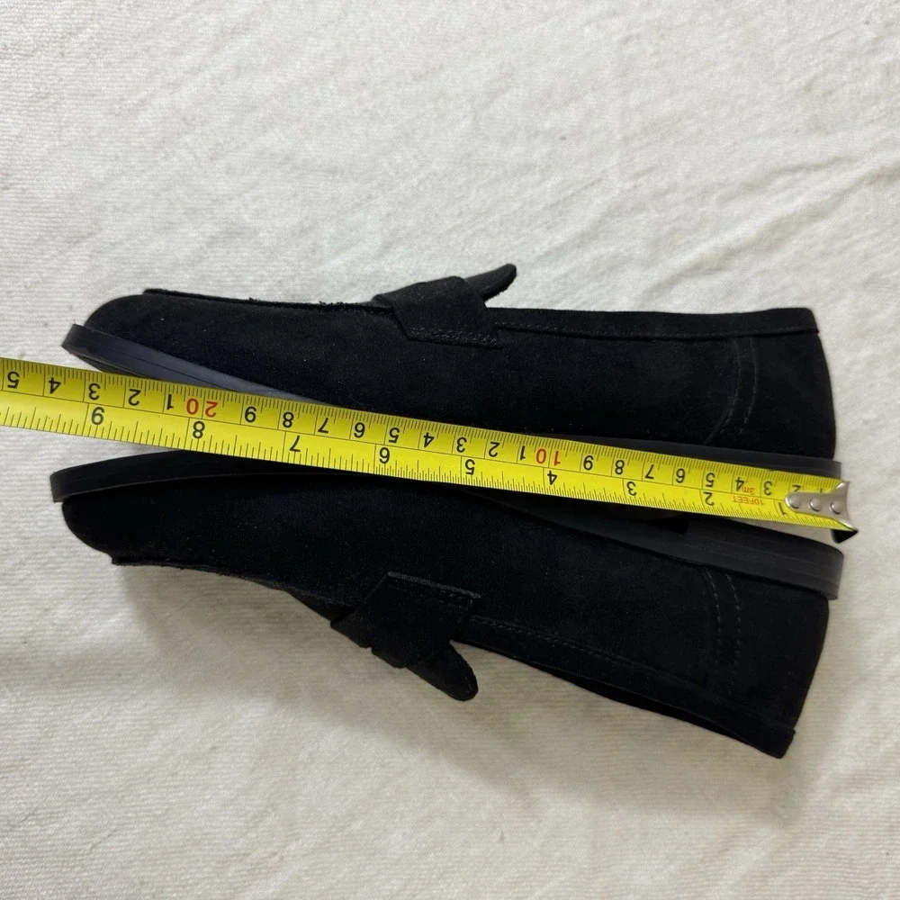 Old Navy Black Jack Jas Faux Suede Penny Loafers Shoes Womens 10 Dark Academia